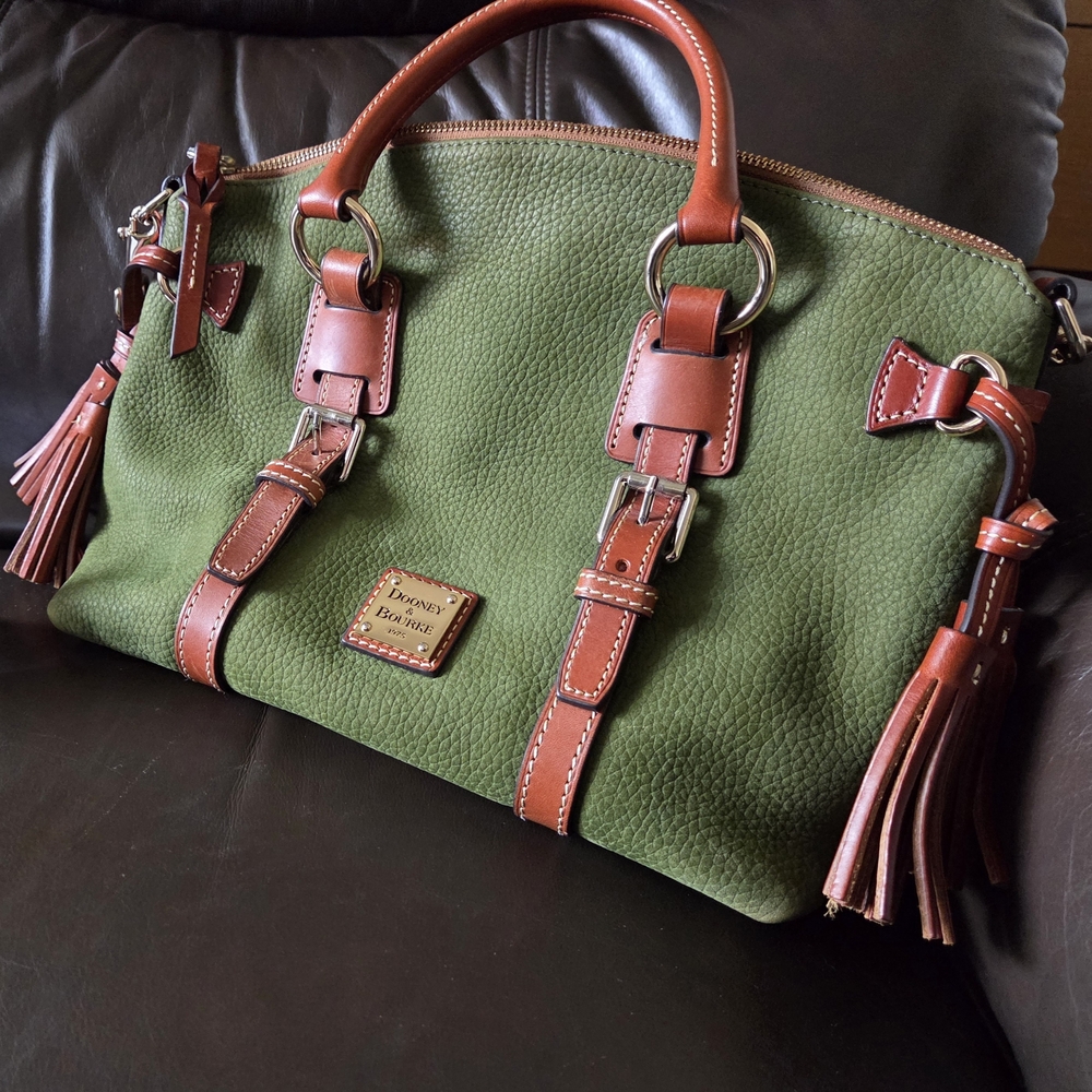 Dooney & Bourke Bristol Satchel Moss Nubuck Suede